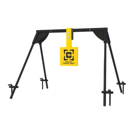 Výkyvný terč Caldwell AR500 Swinging Target z velmi odolné puškové oceli s robustním stojanem je určený pro pušky se středovým zápalem a pistole.